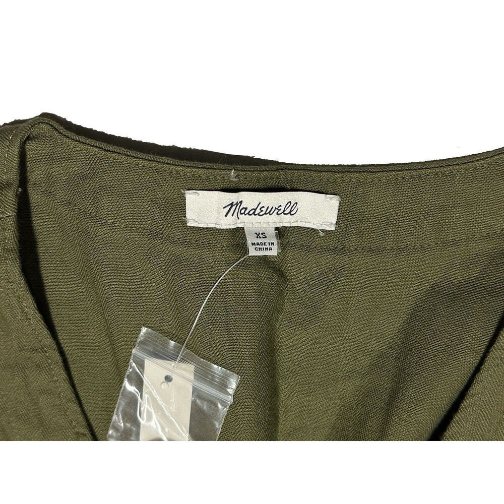 NEW Madewell Womens Size XS Kale Green Cap Sleeve Cotton Utility Jumpsuit $138 - Picture 5 of 9